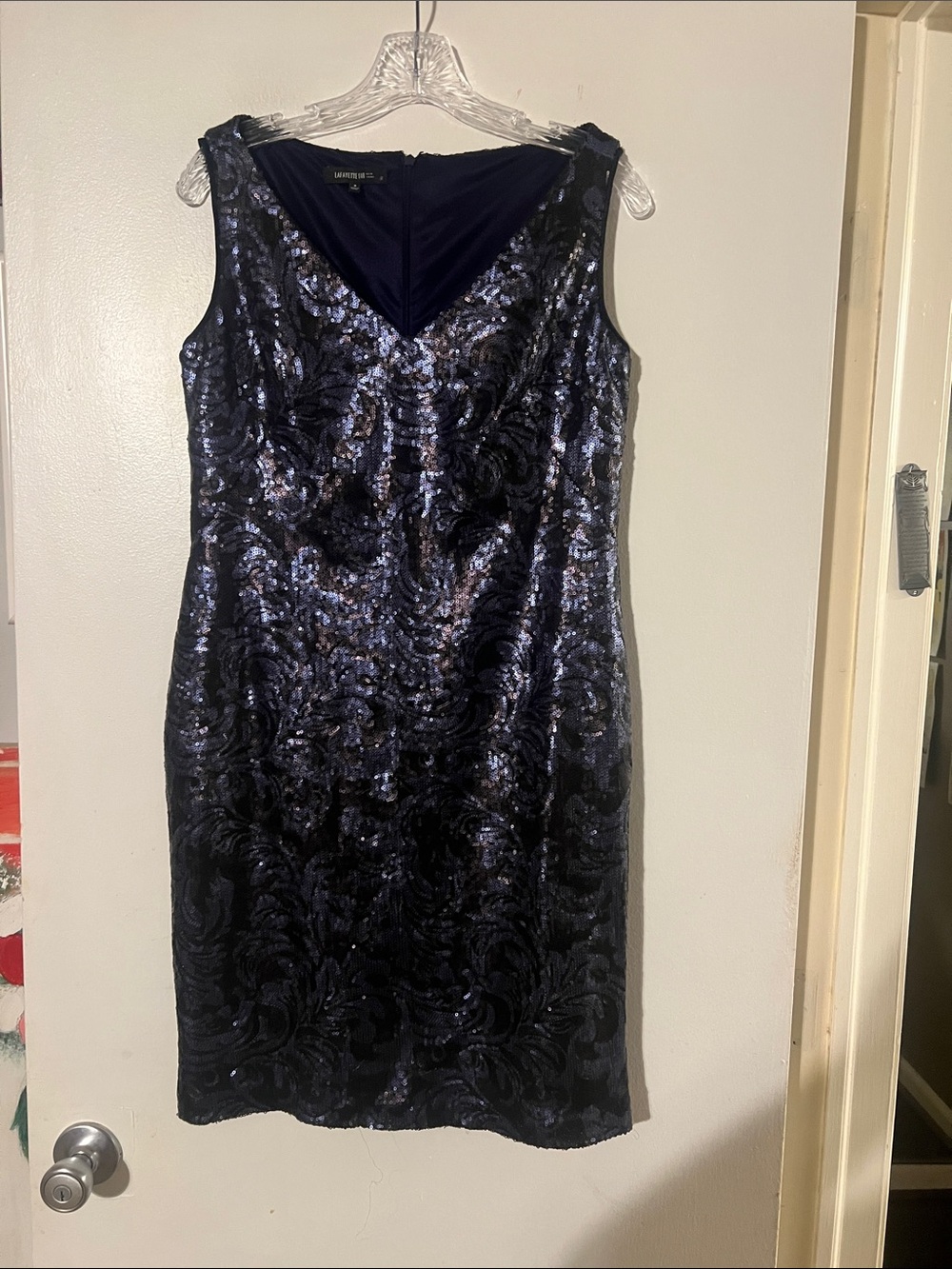 Lafayette 148 sequin sheath sleeveless dress. Fully lined. Back zip closure